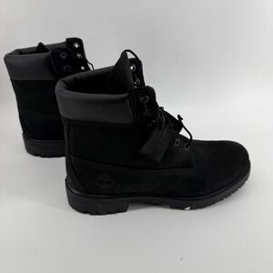 Timberland 6 Inch Premium Waterproof Boots Black Nubuck Mens 10 M 10073